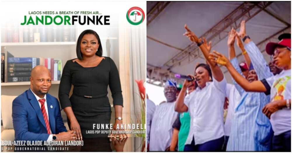 Photos of Funke Akindele and her running-mate Dr Abdul-Azeez Olajide Adediran