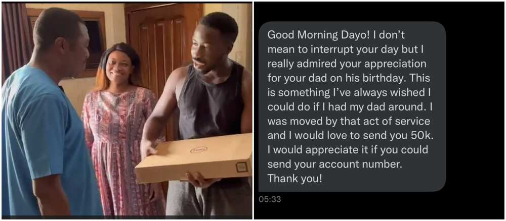 Nigerian dad receives the gift of a brand new Dell Laptop from his children