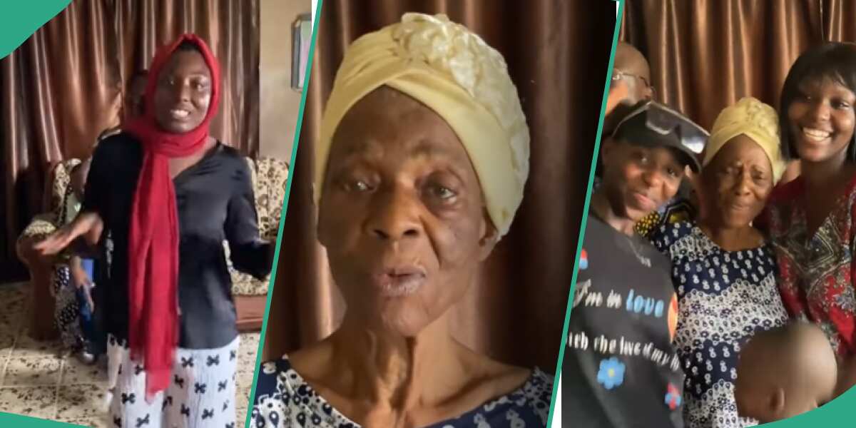 See how 93-year-old actress Iya Osogbo joined her grandkids to do viral 'I'm not the bride' challenge