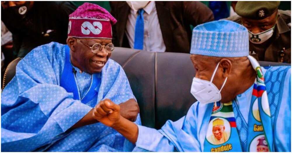 Kano State Governor Abdullahi Umar Ganduje, Bola Tinubu, APC Kano State Governor Abdullahi Umar Ganduje, Bola Tinubu, APC