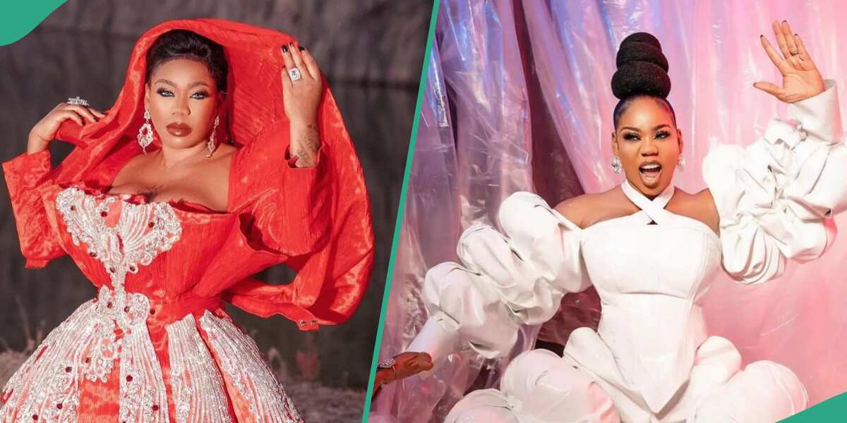 You will be shocked by the animal-themed dress Toyin Lawani wore for her photoshoot