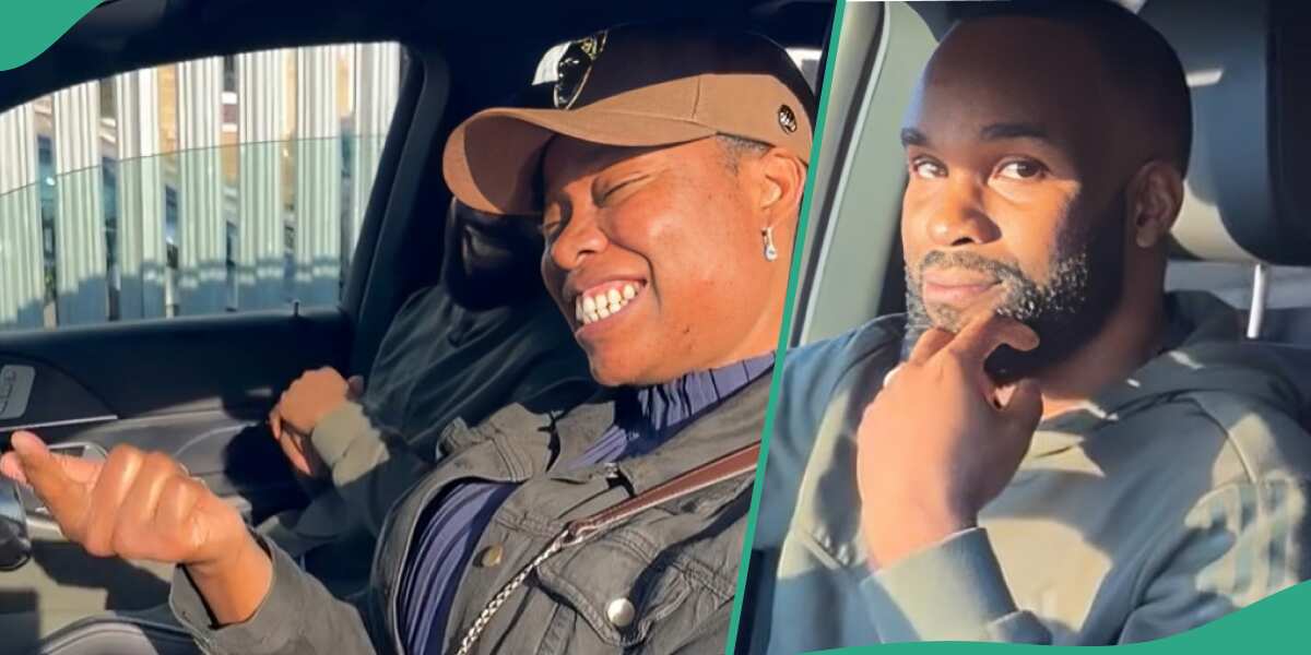 Nigerian couple takes first luxury car for a spin around the city in trending TikTok video