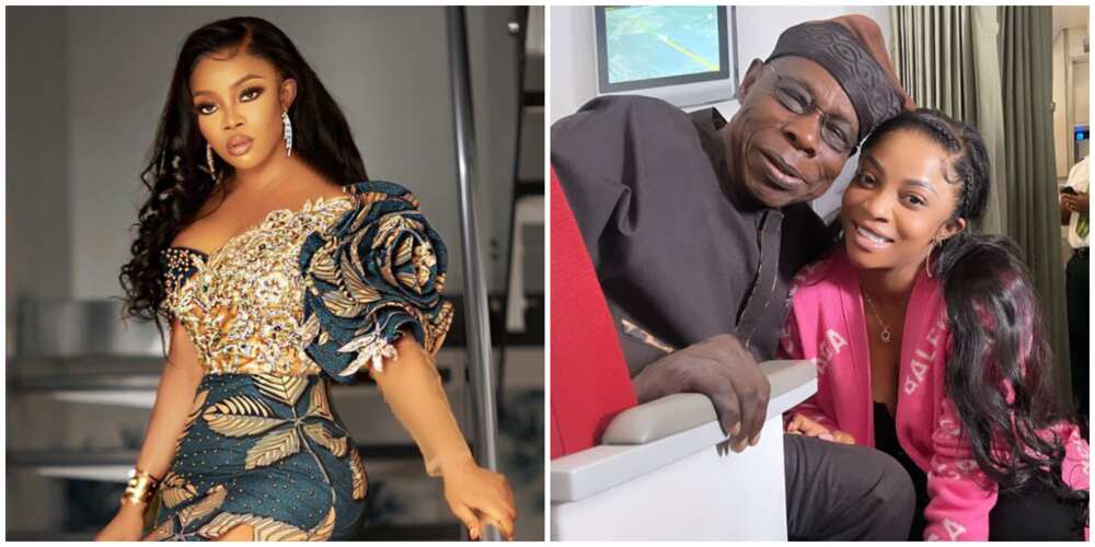 Toke Makinwa meets Obasanjo