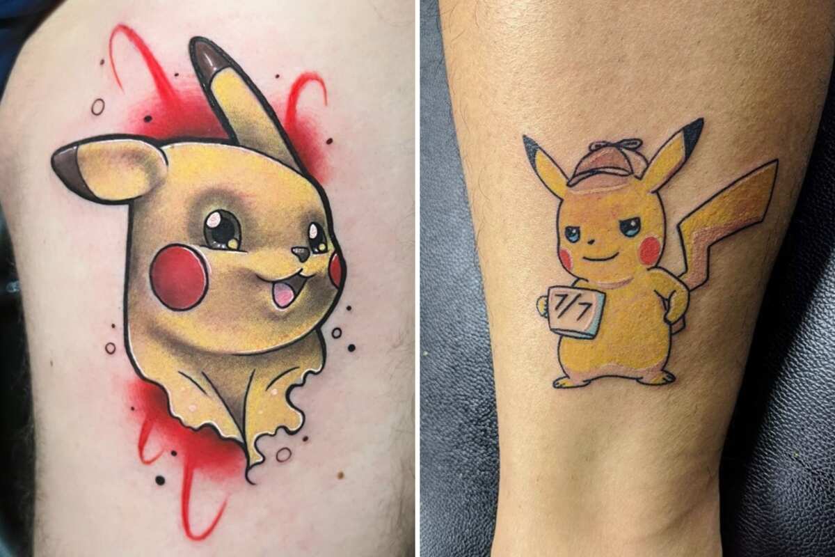 Pikachu, (inspired by) Tattoo designs. : r/drawing