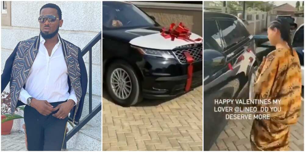 Valentine's Day: Dbanj goes all out, buys new Range Rover Velar his wife