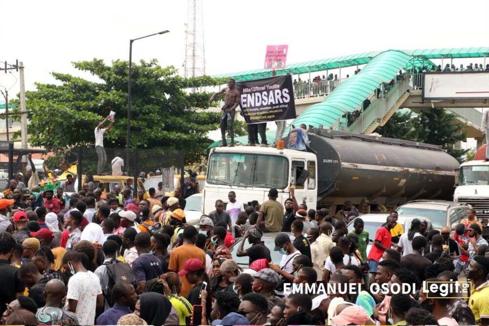 Nigerian youths protesting