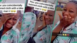"Soulmates": Girl who accidentally rocked same shirt with bike man shares observation