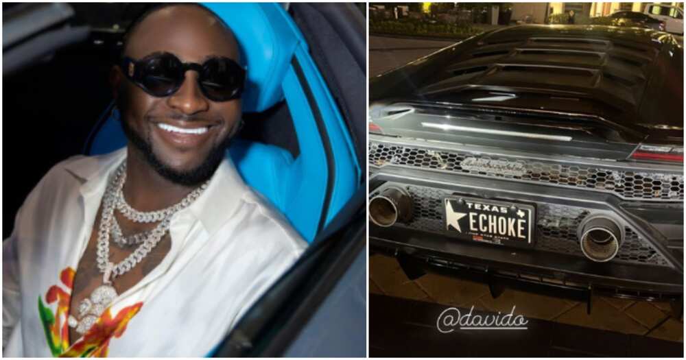 Nigerian singer Davido with new car Nigerian singer Davido with new car