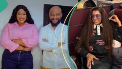 Yul Edochie and Judy share video of themselves at Asaba airport 24hrs after May Edochie got to Dubai
