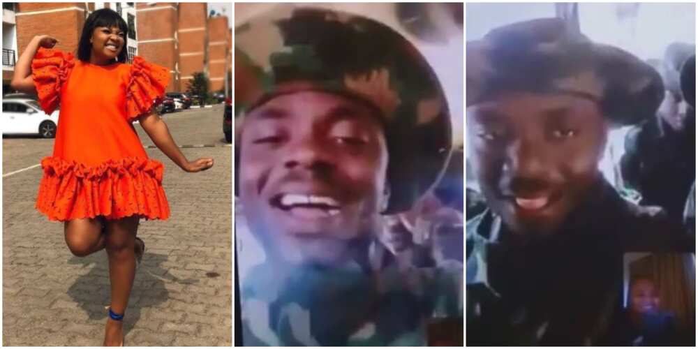 Actress Bimbo Ademoye shares sweet video of her soldier brother wishing her a happy birthday