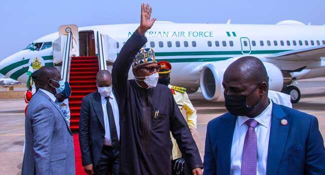 Buhari arrives Lagos