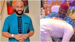 "The Lion of Africa": Yul hails father Pete Edochie, shares video after drama over his marriage to Judy