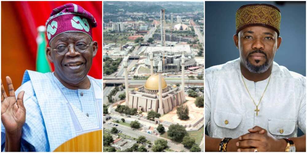 President Tinubu, Abuja Ariel view, Okey Bakassi President Tinubu, Abuja Ariel view, Okey Bakassi