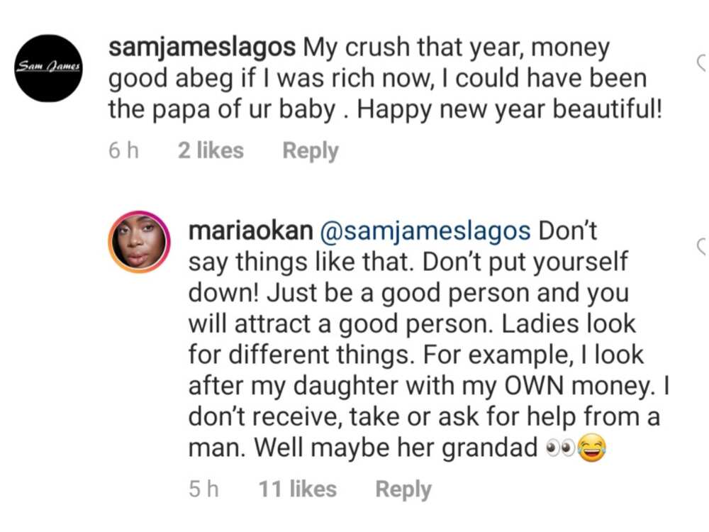 Maria Okan sets record straight, says she takes care of her daughter with her money