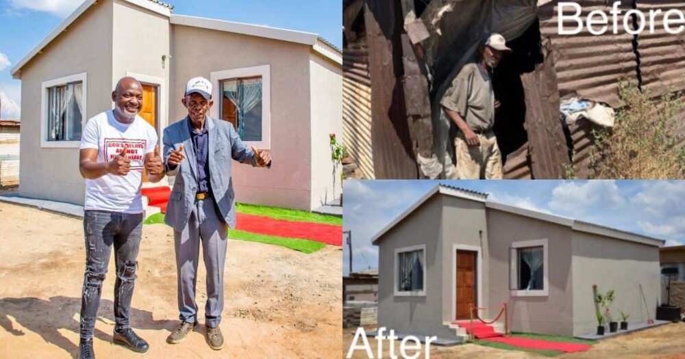 Collen Mashawana, entrepreneur, philanthropist, build home, less fortunate man