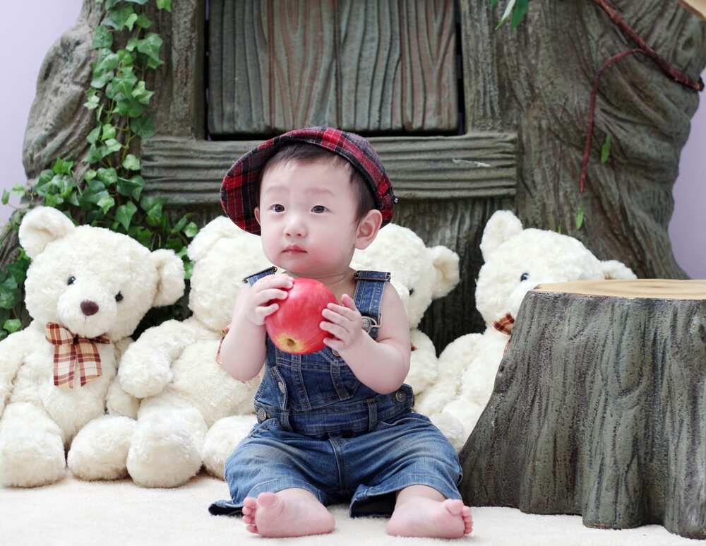 cute korean baby girl and boy