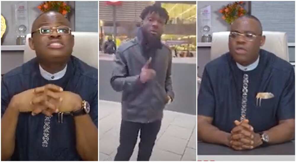 Photos of a Dr Richard Okoye and Nigerian man living abroad.