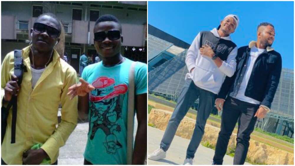 Two friends who were black in Nigeria years ago turn light skinned in Germany, many say abroad weather is good