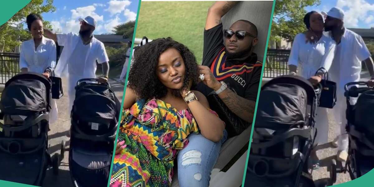 See how Chioma and Davido are enjoying their new-year vacation with their twins (videos)
