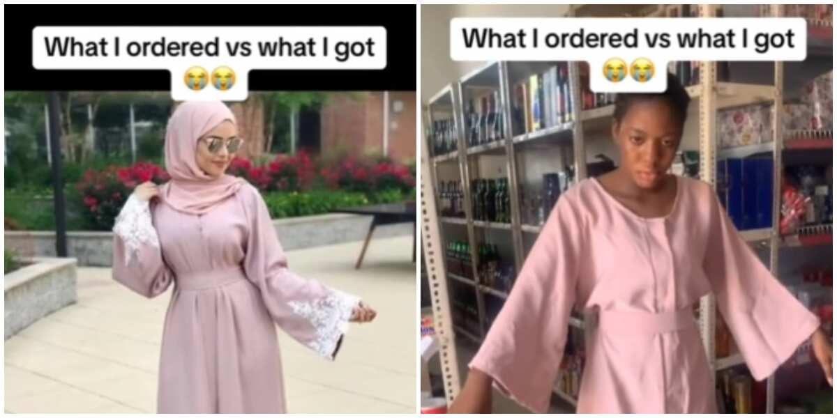 See what lady got after ordering stylish abaya ensemble (video)