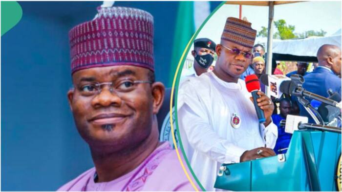 BREAKING: EFCC operatives lay siege on ex-Gov Yahaya Bello's house, video emerges
