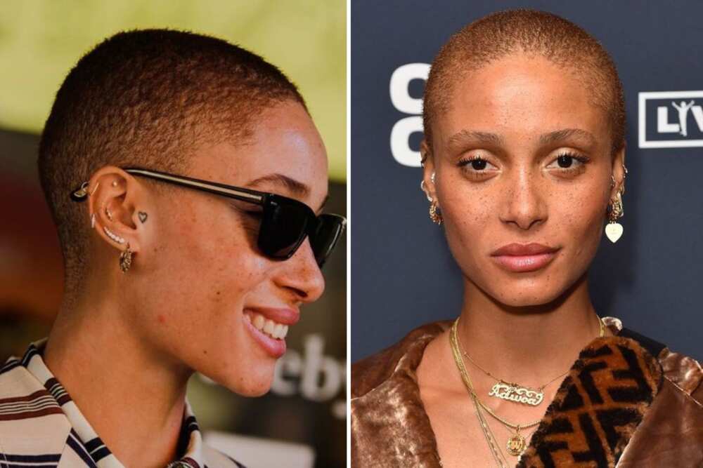 Female long buzz cut Female long buzz cut