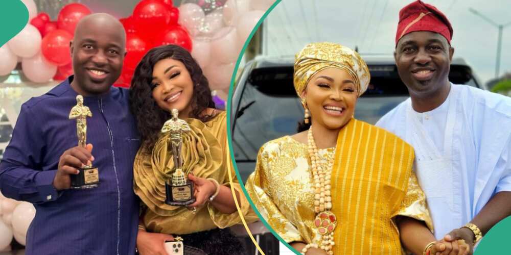 Mercy Aigbe and husband bag ABEDORC Arts Entertainment and Community Service Awards