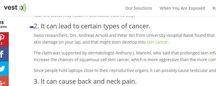 Laptop radiation does not cause skin cancer but it can contribute to male infertility