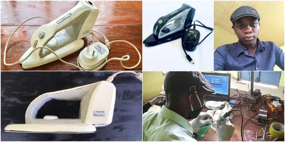 23-year-old man invents first-ever made-in-Congo rechargeable iron 23-year-old man invents first-ever made-in-Congo rechargeable iron