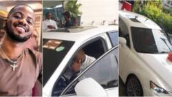 Korede Bello's manager dumbfounded as singer surprises him with brand new car for birthday (photos)