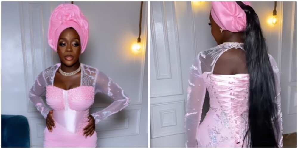 Asoebi Fashion: Video of Curvaceous Lady in Corset Dress Leaves  Fashionistas with Mixed Feelings 