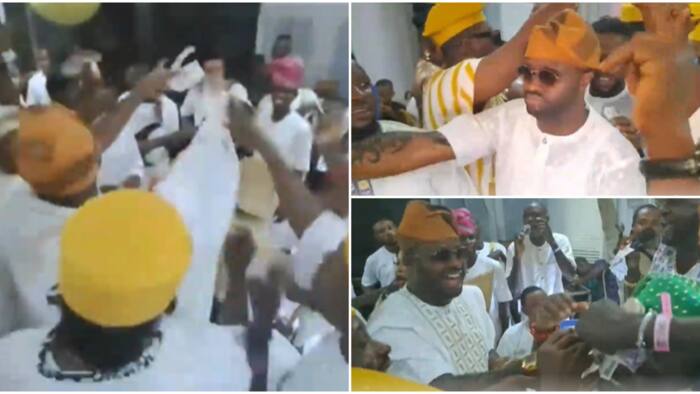 Money rents the air as Femi Adebayo, other actors take over dancefloor at Kunle Afod's wife's 40th birthday