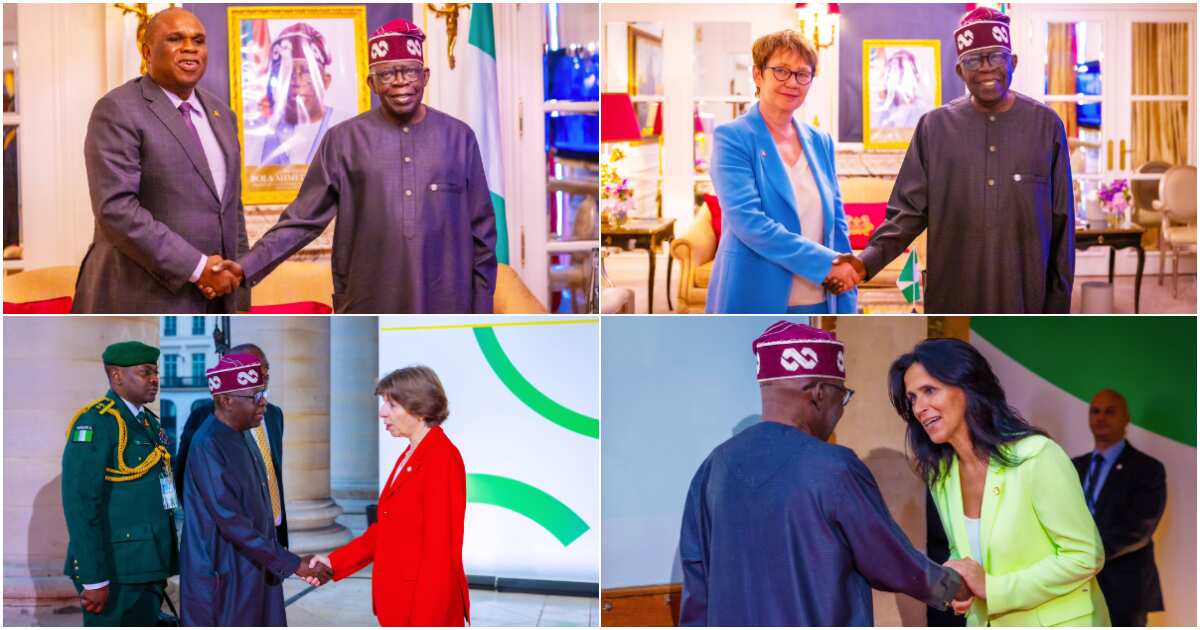 Photos emerge as Tinubu meets with important leaders in France, reveals plan to boost Nigeria's economy