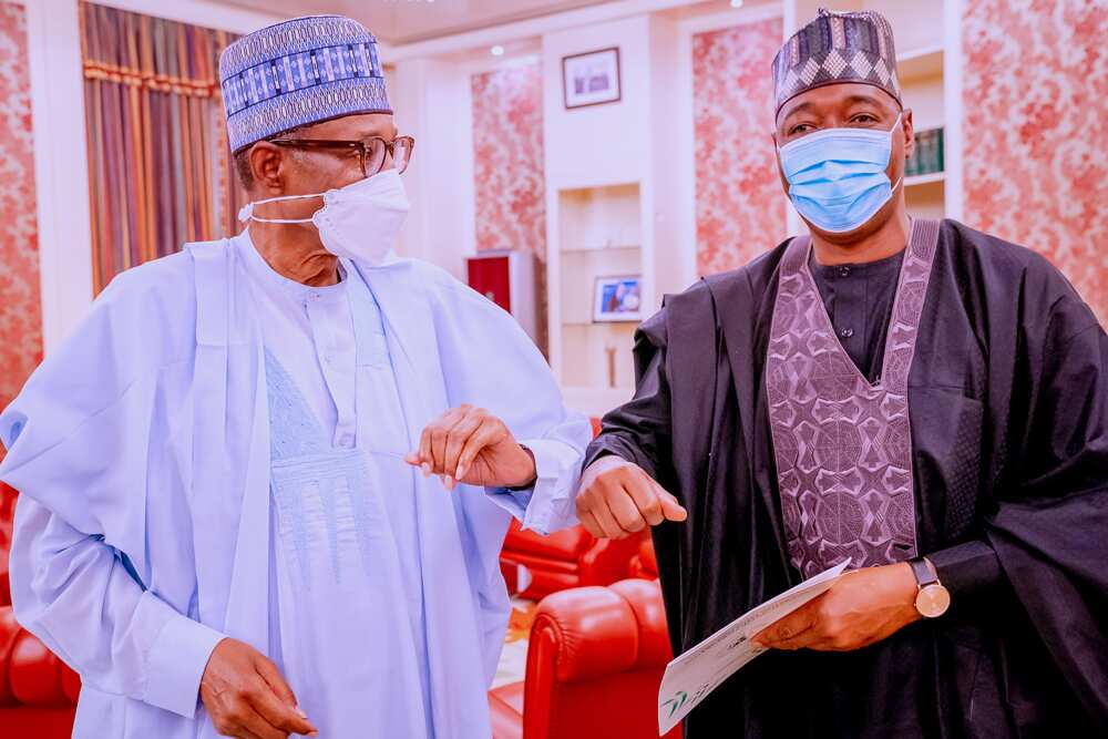 Zulum and Buhari in Abuja