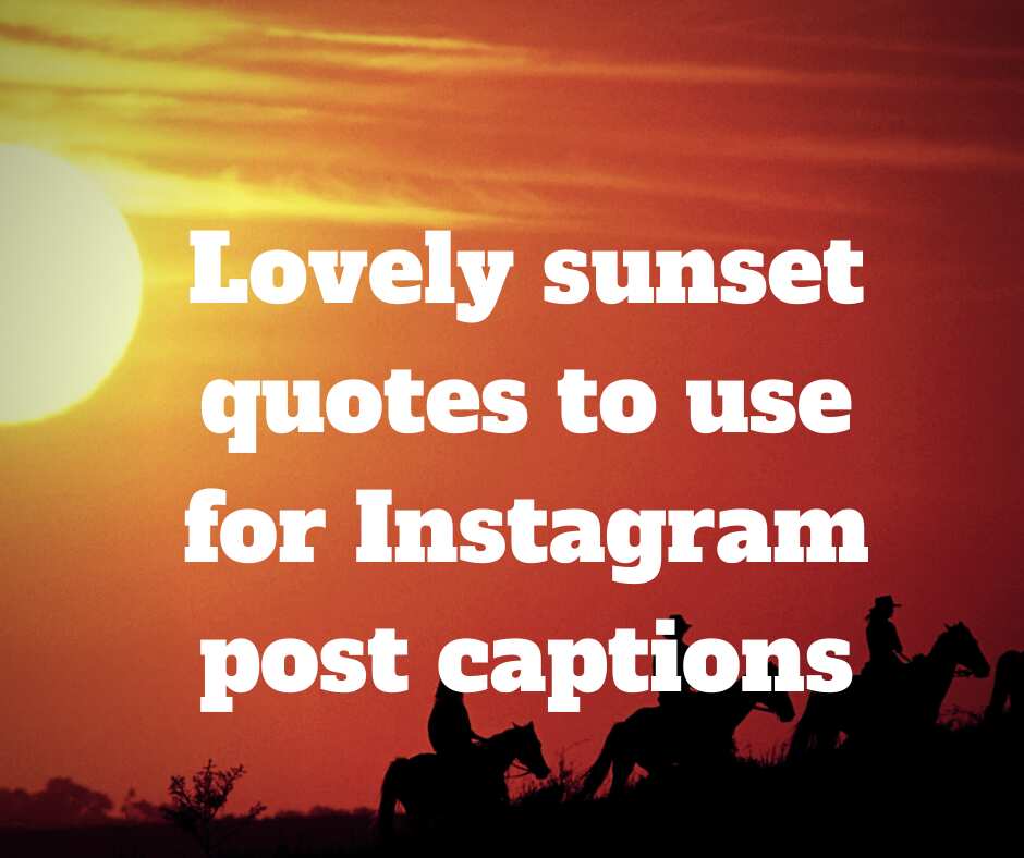 50 Lovely Sunset Quotes To Use For Instagram Post Captions