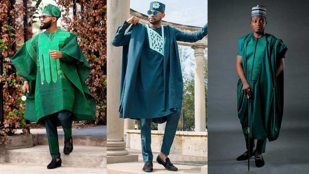 Nigeria wears/black & gold/ Yoruba cap/ senator wears