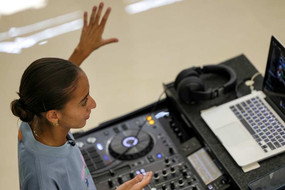Saudi DJ Leen Naif plays at a university event in the Red Sea city of Jeddah