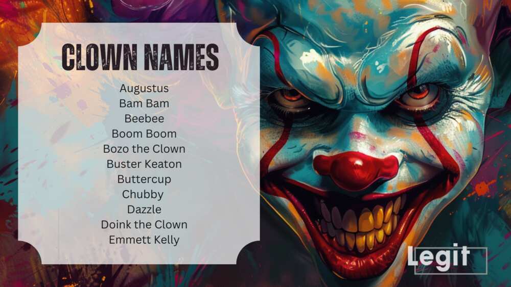 classic and scary clown names
