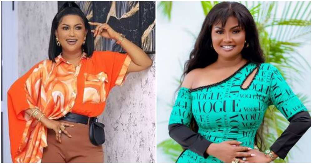 A collage of the beautiful Nana Ama McBrown posing smartly A collage of the beautiful Nana Ama McBrown posing smartly