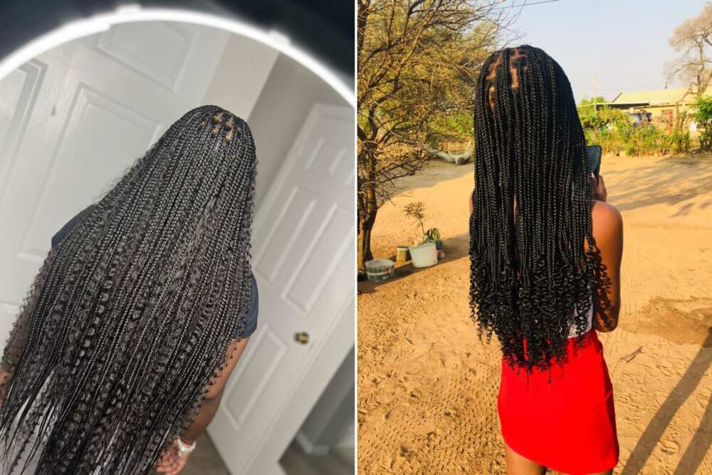 Knotless braids with curls: 30+ ideas to try on hair of any length