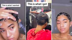Woman shares video showing the horrifying hairstyle she got vs what she asked for