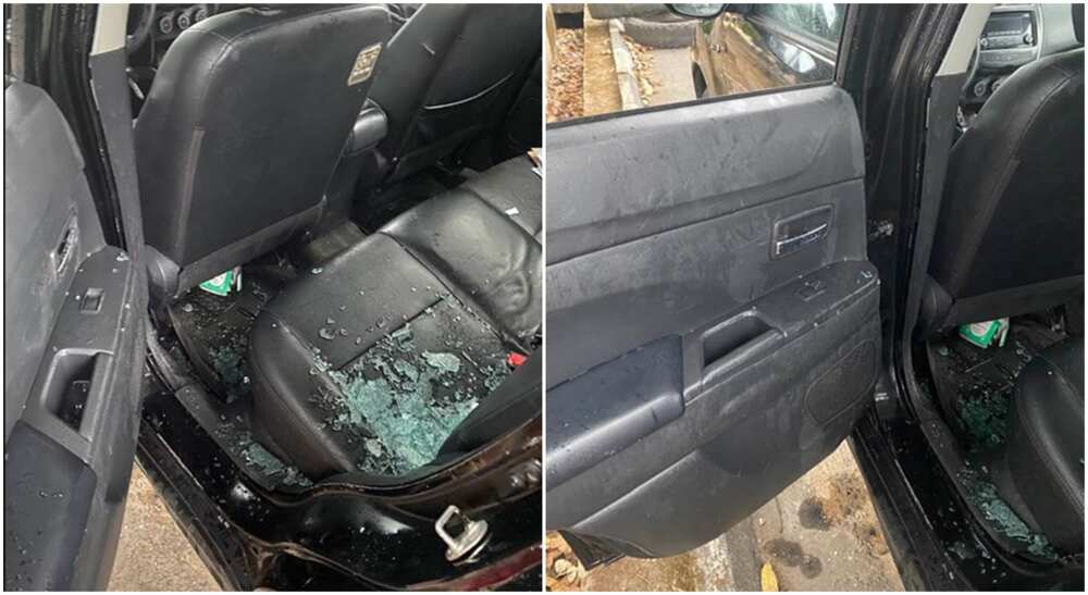 Thieves break into a car parked in court, steal cash