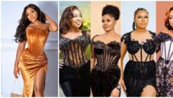 Asoebi fashion: 4 beautiful women with different body types slay the corset look
