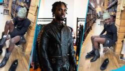 Black Sherif shops for cowboy boots abroad, funny video goes viral