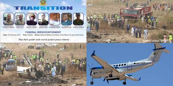 Abuja plane craft: Mourning as NAF discloses full identity of 7 victim officers, announces burial arrangement