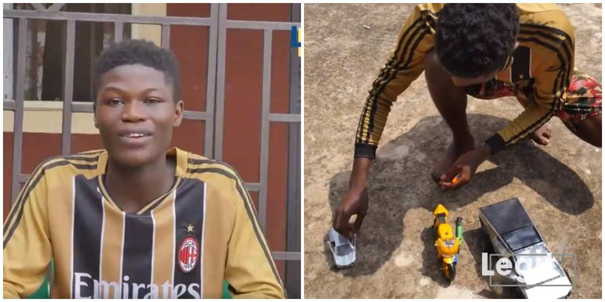 I will build the first car I'll drive; Young Nigerian boy who built small cars with aluminium zinc declares