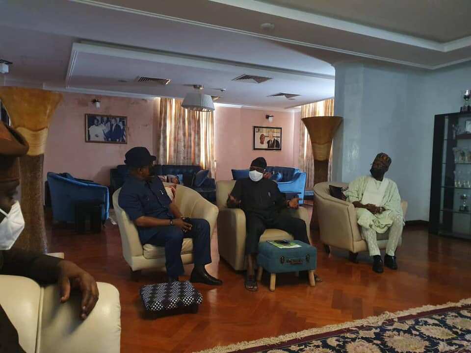 PDP Chairman Secondus Meets Obasanjo in Abeokuta