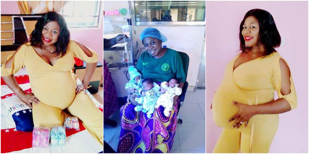 Helen Bello recently welcomed triplets