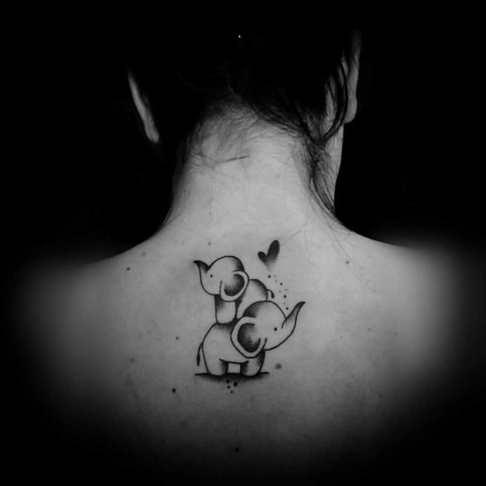 Baby elephant tattoo