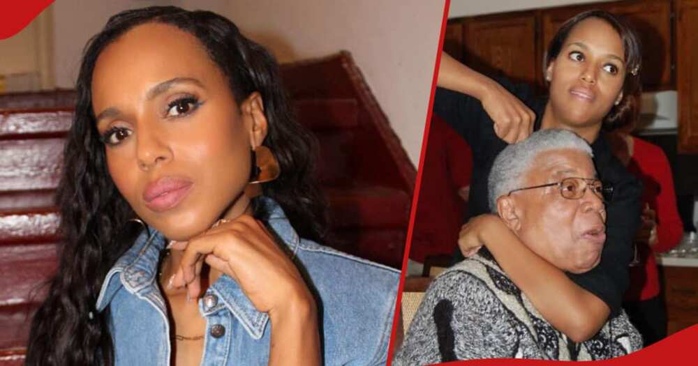 Hollywood actress Kerry Washington and her dad. Hollywood actress Kerry Washington and her dad.